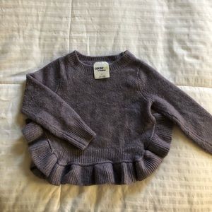 Purple ruffle sweater